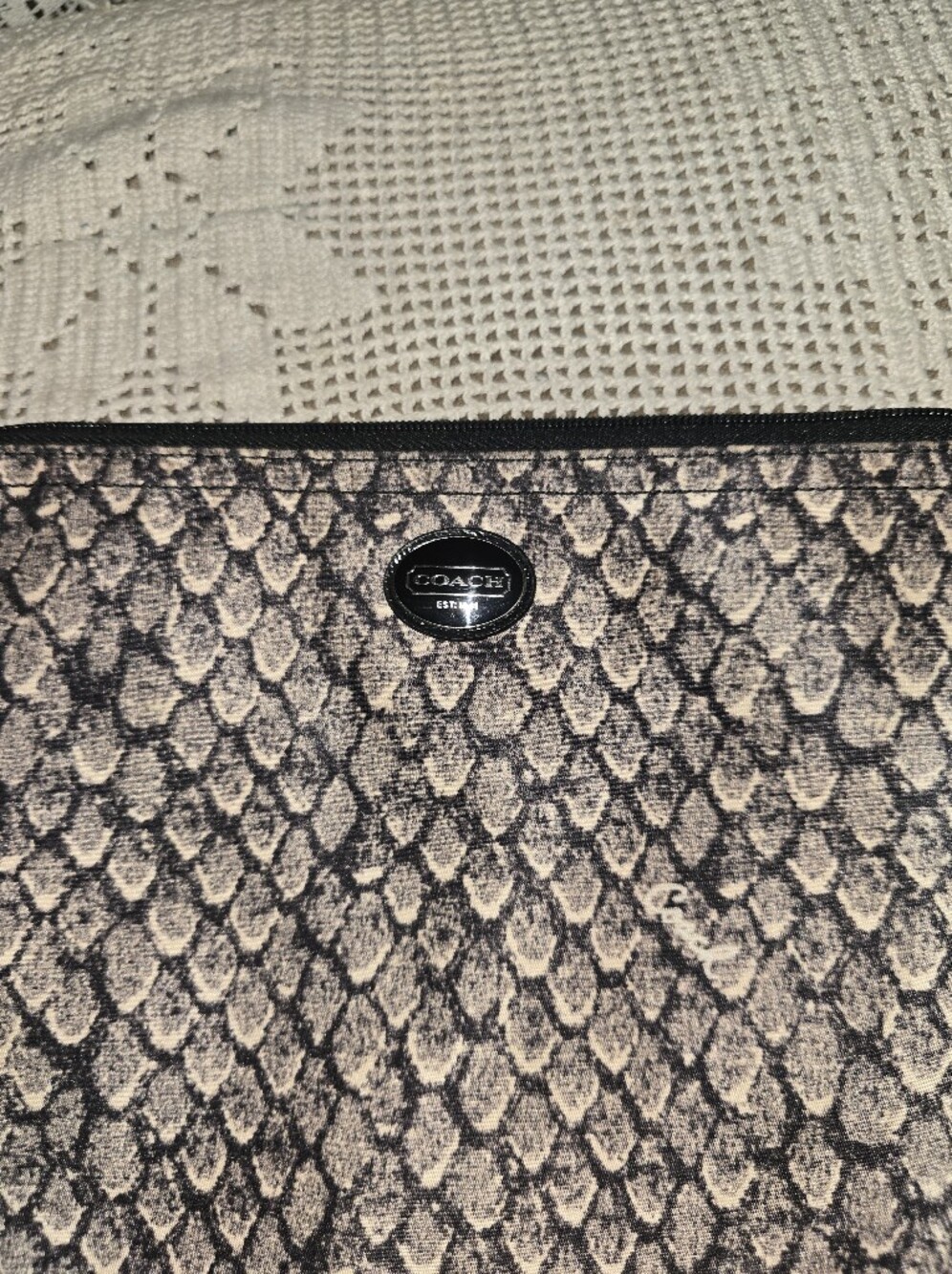 Coach Weekender Snake Print Pouch , Pouch Only Zipper - Picture 2 of 5